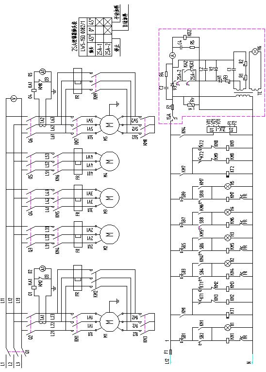 擺式磨粉機(jī)電氣原理圖