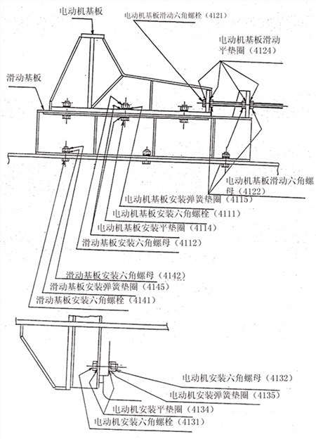 電動(dòng)機(jī)基座結(jié)構(gòu)圖